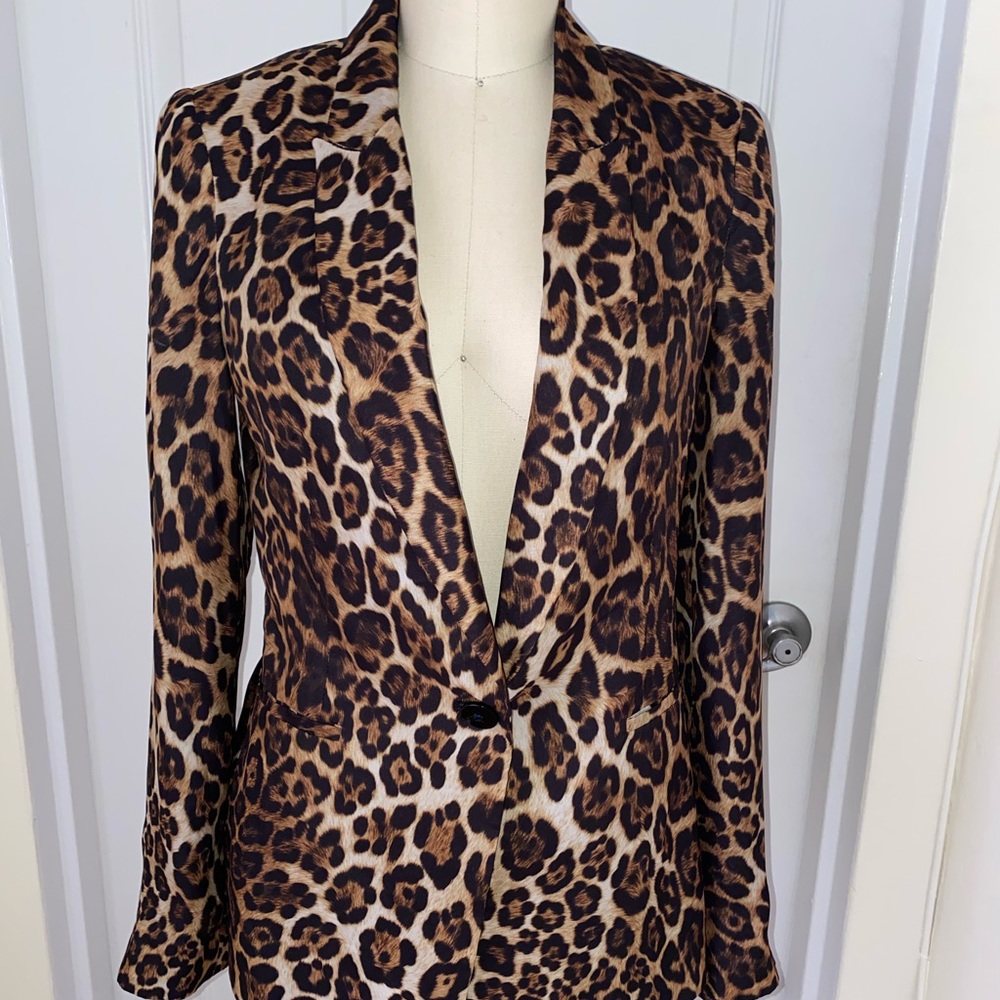 Leopard Print Blazer